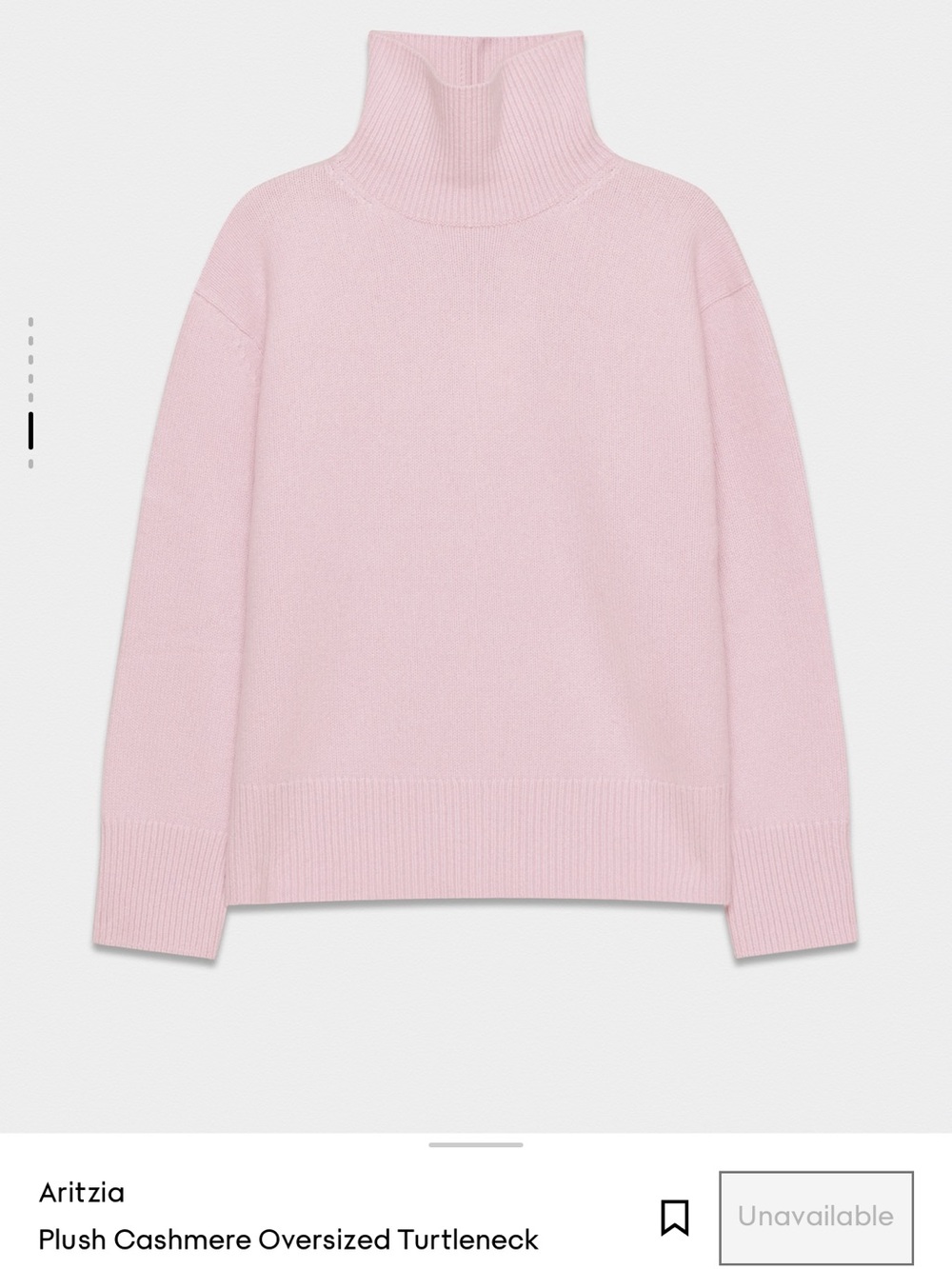 Aritzia Plush Cashmere Oversized Turtleneck Sweater Size L